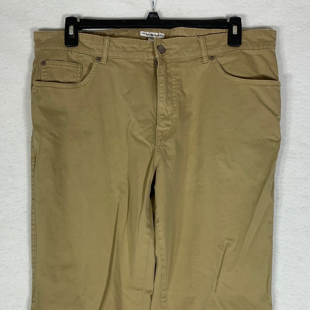 Peter Millar Crown Pants Men 38x30 Khaki Ultimate Sateen 5-Pocket Trousers - Picture 3 of 12